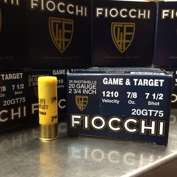 Fiocchi Game & Target 20 ga #7.5 7/8 oz 20GT75 25 rnd/box